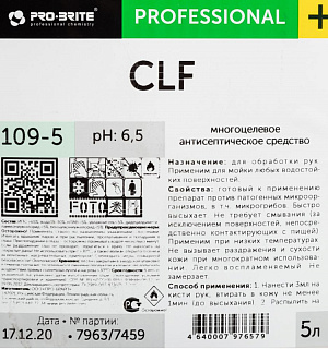 Профхим антисептик универс д/дезинф рук-поверх Pro-Brite/CLF (109-5),5л