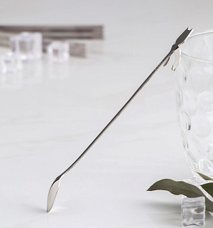 Ложка барная Magistro «Котик», 20×3,3×1,5 см, цвет серебряный