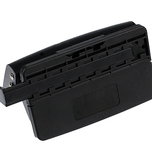 Дырокол Berlingo "Office Soft" 10л., пластиковый, красный, с линейкой