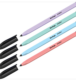 Ручка шариковая Berlingo "Instinct" синяя, 0,7мм, корпус ассорти