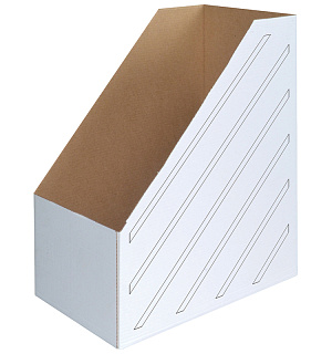 Накопитель-лоток архивный из микрогофрокартона OfficeSpace, 150мм, белый, до 1400л.