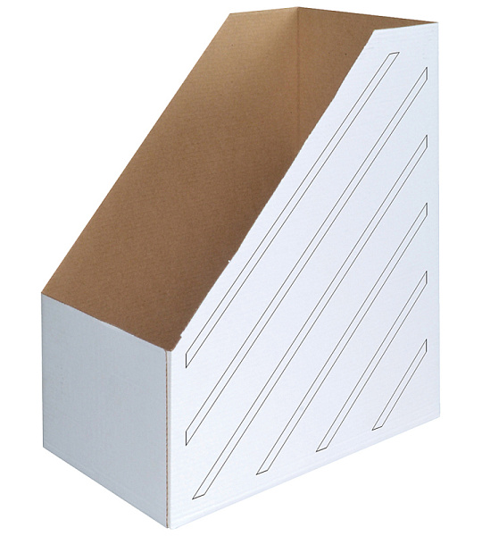 Накопитель-лоток архивный из микрогофрокартона OfficeSpace, 150мм, белый, до 1400л.