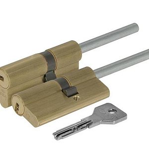Цилиндровый механизм под вертушку Cisa ASIX OE307-12.00, 70 мм,35.10.25, цвет латунь