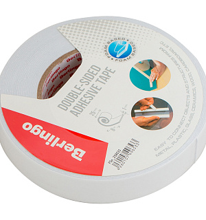 Клейкая лента двусторонняя Berlingo, 25мм*8м, на вспененной основе, 1мм