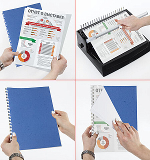 Обложки картонные для переплета, А4, КОМПЛЕКТ 100 шт., тиснение под кожу, 230 г/м2, синие, BRAUBERG, 530836