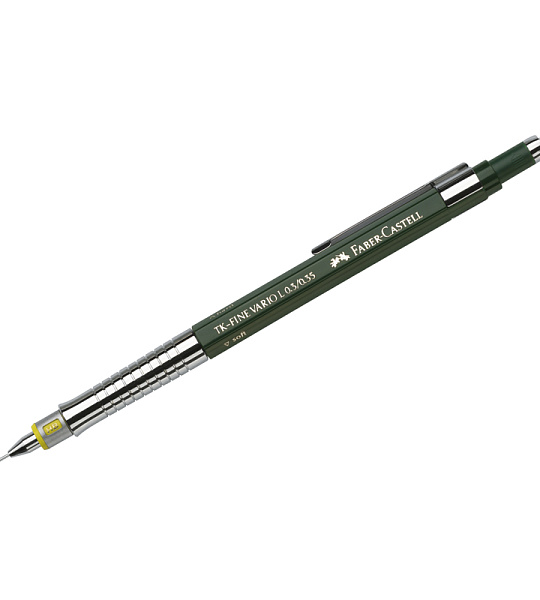 Карандаш механический Faber-Castell "TK-Fine Vario L" 0,35мм, HB, с ластиком