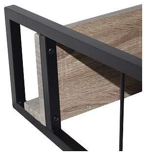 Стеллаж на металлокаркасе BRABIX "LOFT SH-003", 600х350х1500 мм, 5 полок, цвет дуб антик, 641235