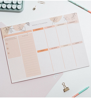 Планер на неделю MESHU 297*210мм (А4), 30л., "Terracotta", на склейке