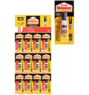 Клей Момент "Супер", 3г, мульти-карта