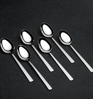 Ложка столовая «Аметист», h=19,8 см, толщина 2,5 мм, цвет серебряный