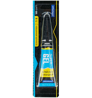 Клей секундный OfficeSpace "Super Gel", гель, 3г, лента