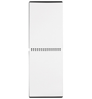 Блокнот А5 60л. на гребне OfficeSpace "Base", черная пластиковая обложка