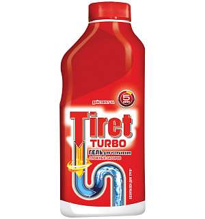 Средство для устранения засоров Tiret "Turbo", гель, 500мл