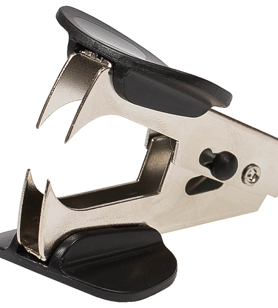 Антистеплер Berlingo "Blitz", с фиксатором, черный