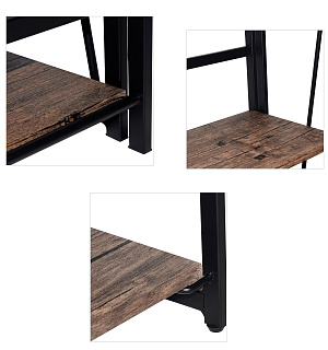 Стеллаж на металлокаркасе "BRABIX LOFT SH-001", 600х300х1250 мм, складной, цвет морёный дуб, 641228