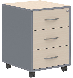 Тумба подкатная с фолдингом Skyland Imago/Клен Металлик, 412*450*556, ТМ-3