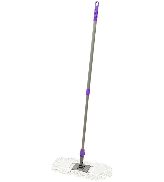 Швабра-рамка OfficeClean Professional, телеск.ручка из нерж. стали 125см, насадка МОП хлопок 40см