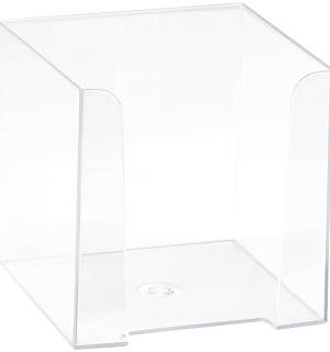 Подставка для бумажного блока СТАММ, 9*9*9, прозрачный