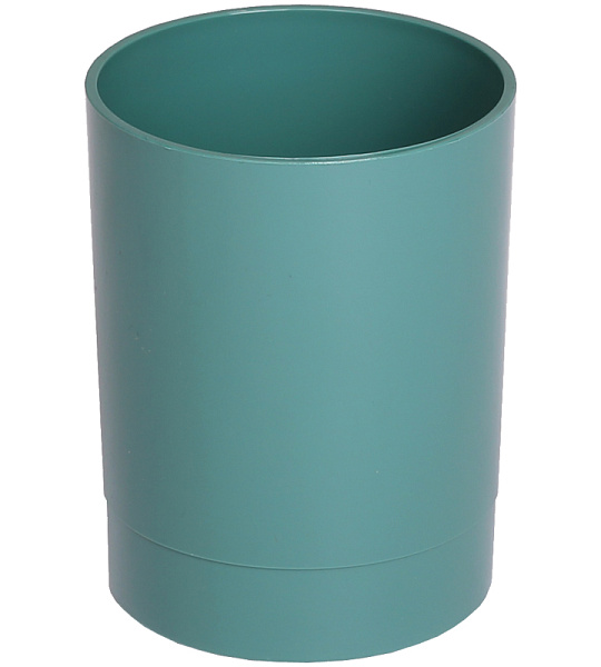 Подставка-стакан СТАММ "Офис. Voyage. NY", пластик, круглый, зеленый