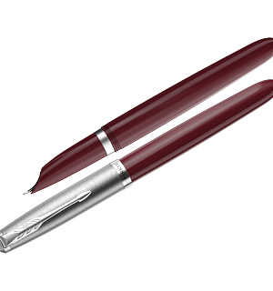 Ручка перьевая Parker "51 Burgundy CT" черная, 0,8мм, подарочная упаковка