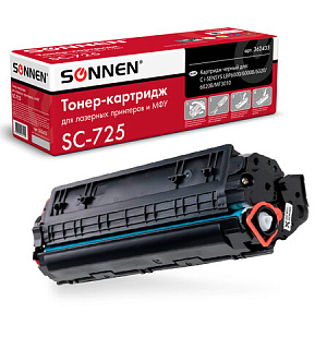 Картридж лазерный SONNEN (SC-725) для CANON LBP6000/LBP6020/LBP6020B, ВЫСШЕЕ КАЧЕСТВО, ресурс 1600 стр., 362433