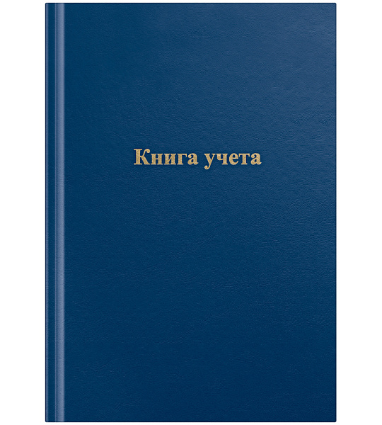 Книга учета OfficeSpace, А4, 96л., клетка, 200*290мм, бумвинил, цвет синий, блок офсетный