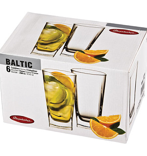 Набор стаканов, 6 шт., объем 290 мл, высокие, стекло, "Baltic", PASABAHCE, 41300