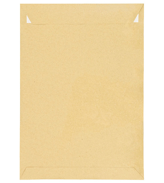 Пакет почтовый С4, Курт и К, 229*324мм, коричневый крафт, отр. лента, 90г/м2