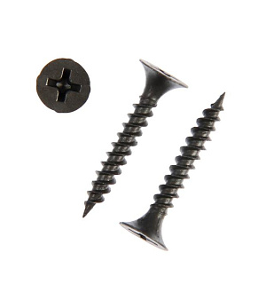 Саморезы гипсокартон-металл ТУНДРА krep 3.5x25 мм, фосфатированные, 40 шт.