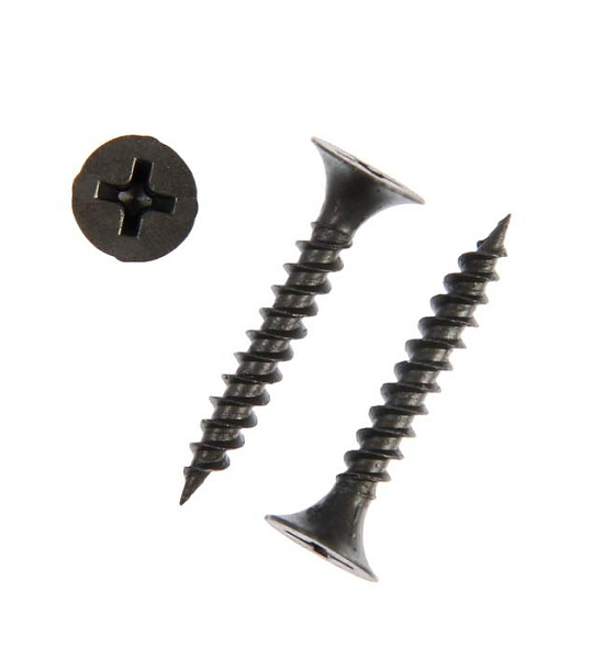 Саморезы гипсокартон-металл ТУНДРА krep 3.5x25 мм, фосфатированные, 40 шт.