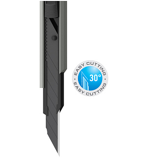 Нож канцелярский 9мм Berlingo "Power TX", auto-lock, металлический корпус + лезвия сменные 5шт., PET бокс