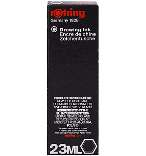 Чернила для изографа Rotring черные, 23мл, картон. упаковка