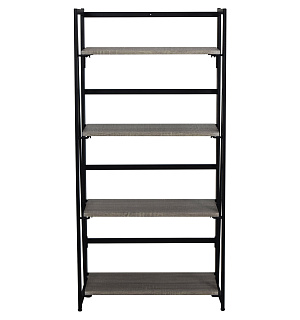 Стеллаж на металлокаркасе BRABIX "LOFT SH-001", 600х300х1250 мм, складной, цвет дуб антик, 641229