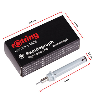 Пишущий элемент для рапидографа Rotring 0,6мм, картон. упаковка