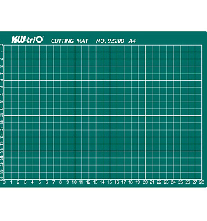 Коврик для резки KW-Trio A4, 30*22см, толщина 3мм, разметочная сетка