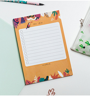 Блок для записей (To Do list) MESHU 14,8*21,0см (А5), 50л., "Bright life", на склейке
