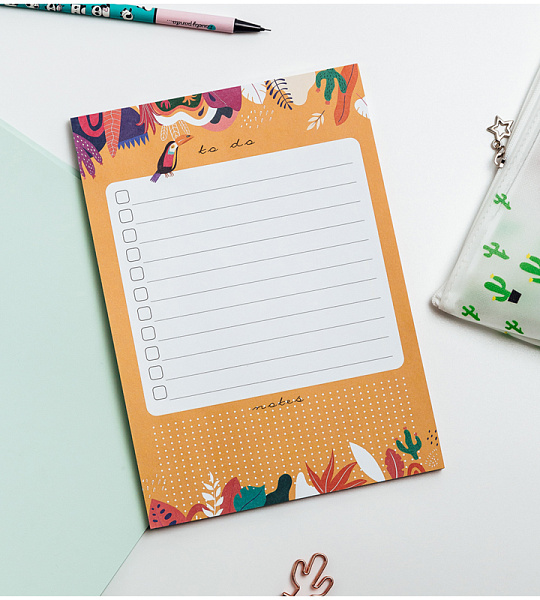 Блок для записей (To Do list) MESHU 14,8*21,0см (А5), 50л., "Bright life", на склейке