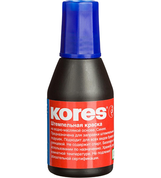 Краска штемпельная KORES синяя 71304