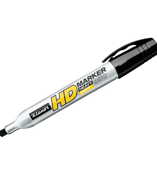 Маркер перманентный промышленный Luxor "Heavy Duty 850" черный, скошенный, 3-7мм