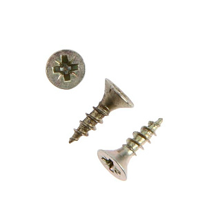 Саморезы универсальные ТУНДРА krep 4.0x12 мм, желтый цинк, 26 шт.