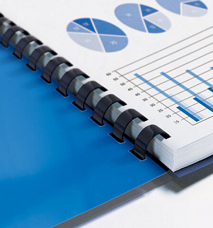 Пружины пластиковые для переплета, КОМПЛЕКТ 100 шт., 10 мм (для сшивания 41-55 л.), черные, BRAUBERG, 530813