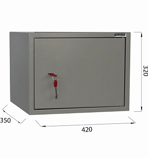 Шкаф металлический для документов BRABIX "KBS-02", 320х420х350 мм, 9,6 кг, сварной, 291151