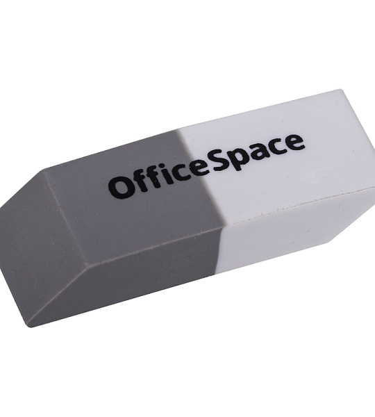 Ластик OfficeSpace, скошенный, комбинированный, термопластичная резина, 41*14*8мм