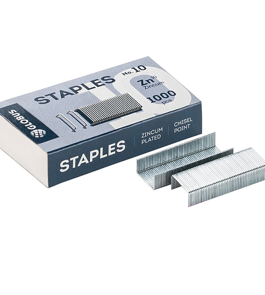 Скобы для степлера №10 Globus, оцинкованные, 1000шт.