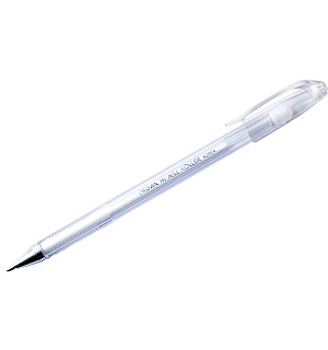 Ручка гелевая Crown "Hi-Jell Pastel" пастель белая, 0,8мм