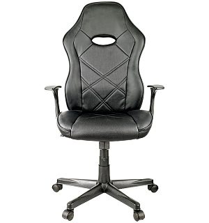 Кресло игровое Helmi HL-S04 "Mixed", экокожа черная