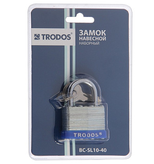 Замок навесной TRODOS наборный 60х68х27, ВС-SL10-40