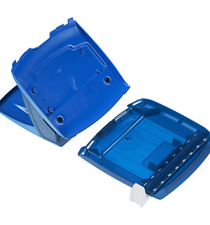 Дырокол Berlingo "Power TX" 20л., металлический, с фиксатором и линейкой, синий