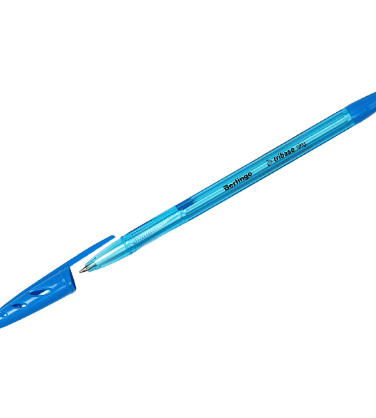 Ручка шариковая Berlingo "Tribase Sky" светло-синяя, 0,7мм