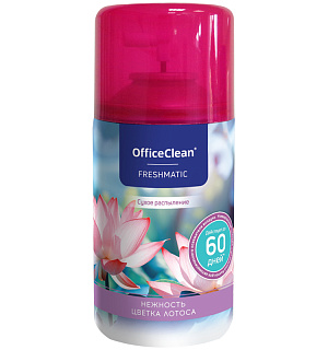 Сменный баллон для освежителя воздуха OfficeClean "Нежность цветка лотоса", сухое распыление, 250мл